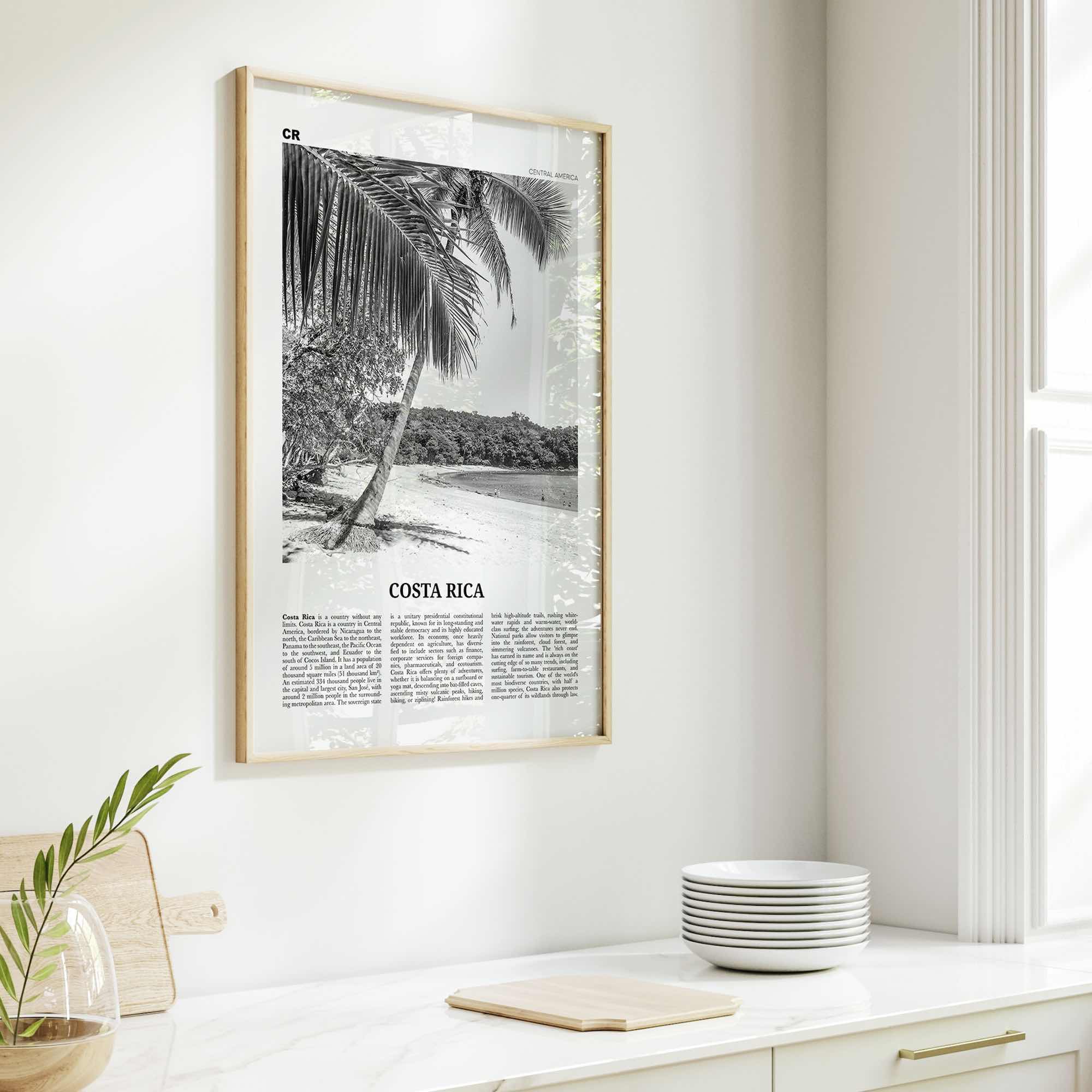 Costa Rica Print Black and White No 2, Costa Rica Wall Art, Costa Rica Poster, Costa Rica Photo, Costa Rica Wall Decor, San José