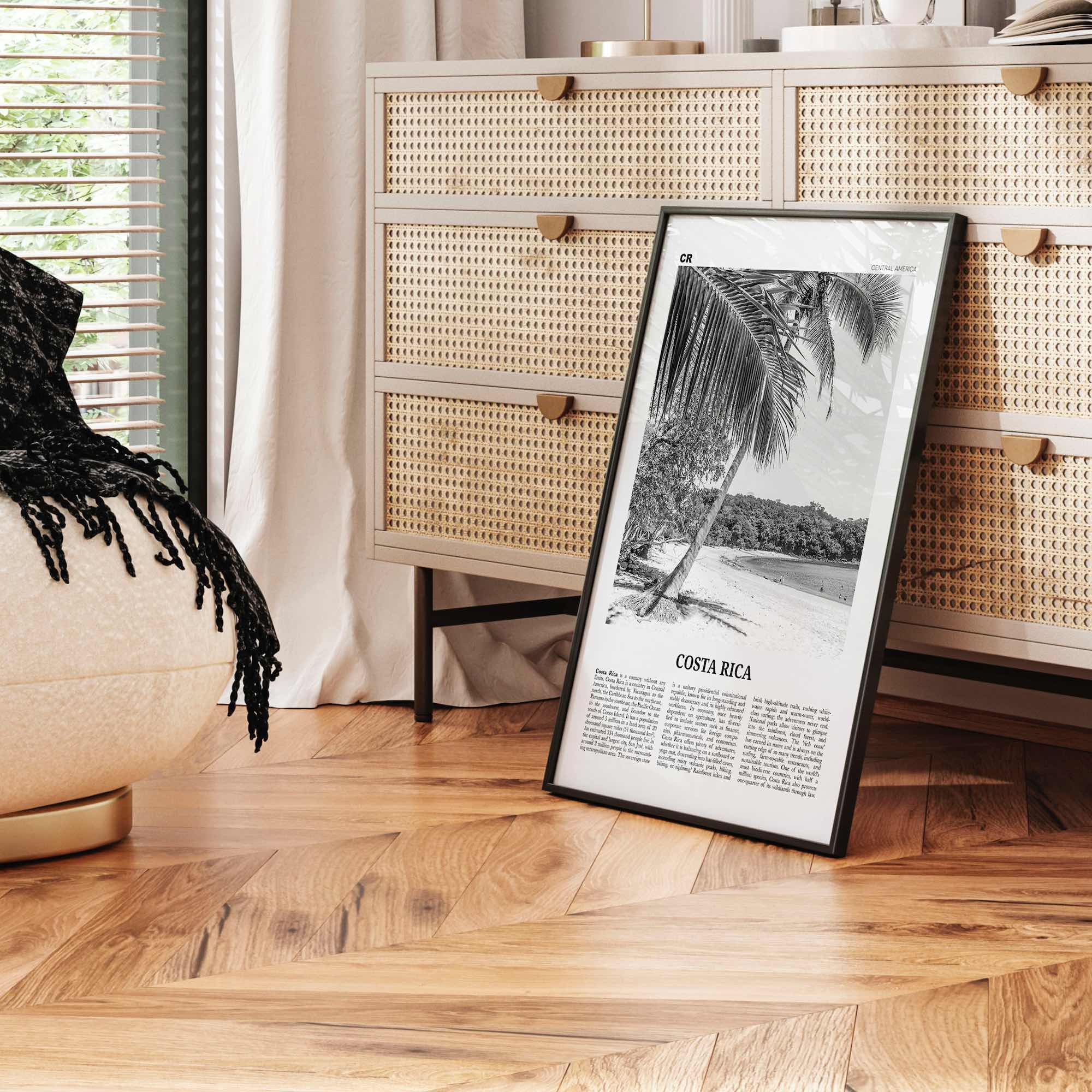 Costa Rica Print Black and White No 2, Costa Rica Wall Art, Costa Rica Poster, Costa Rica Photo, Costa Rica Wall Decor, San José