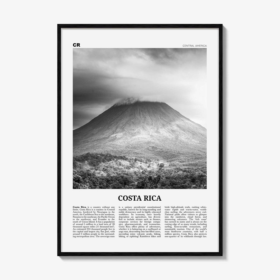 Costa Rica Print Black and White No 3, Costa Rica Wall Art, Costa Rica Poster, Costa Rica Photo, Costa Rica Wall Decor, San José