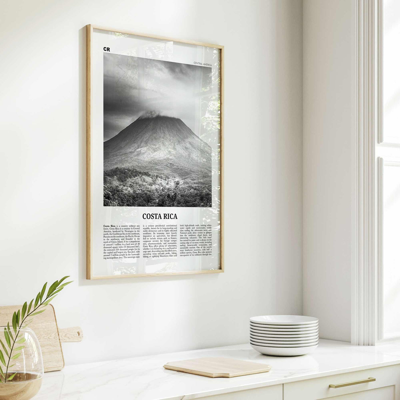 Costa Rica Print Black and White No 3, Costa Rica Wall Art, Costa Rica Poster, Costa Rica Photo, Costa Rica Wall Decor, San José