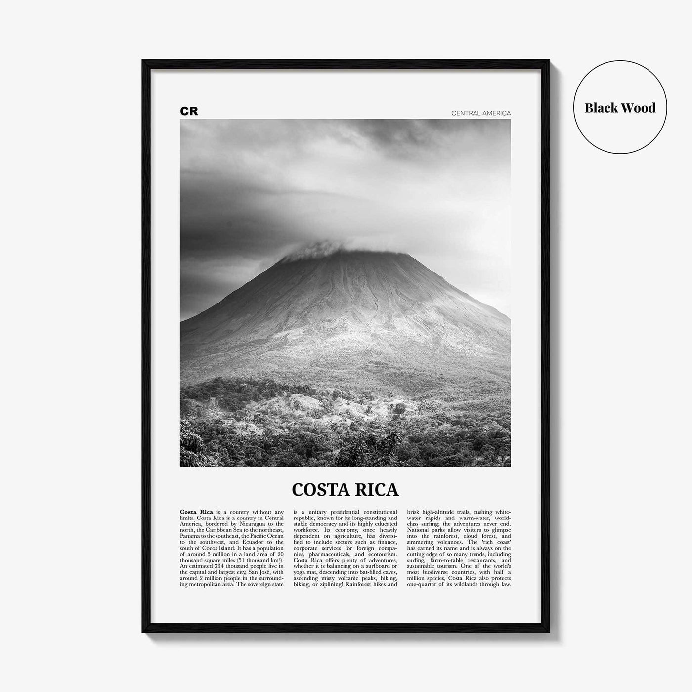 Costa Rica Print Black and White No 3, Costa Rica Wall Art, Costa Rica Poster, Costa Rica Photo, Costa Rica Wall Decor, San José