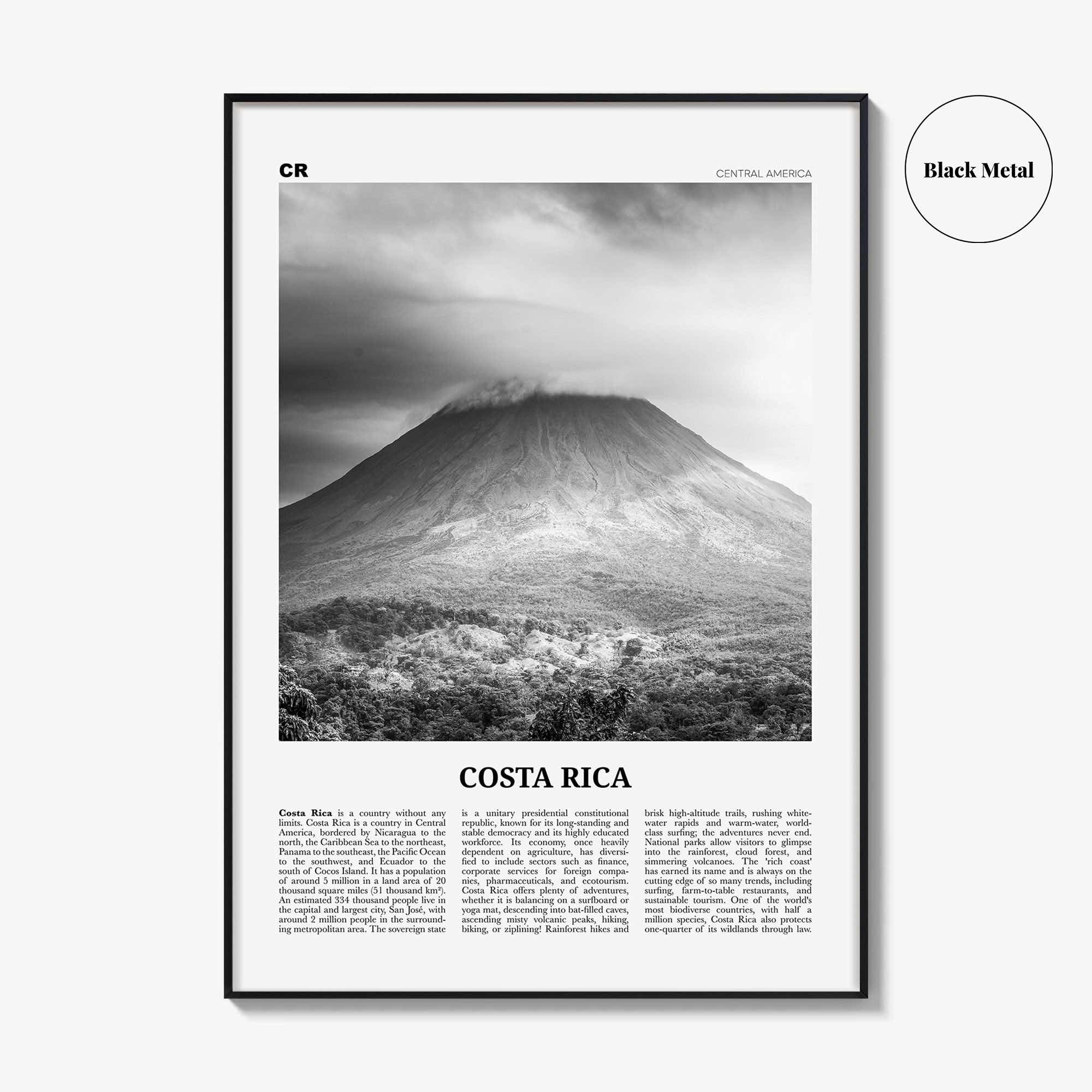 Costa Rica Print Black and White No 3, Costa Rica Wall Art, Costa Rica Poster, Costa Rica Photo, Costa Rica Wall Decor, San José