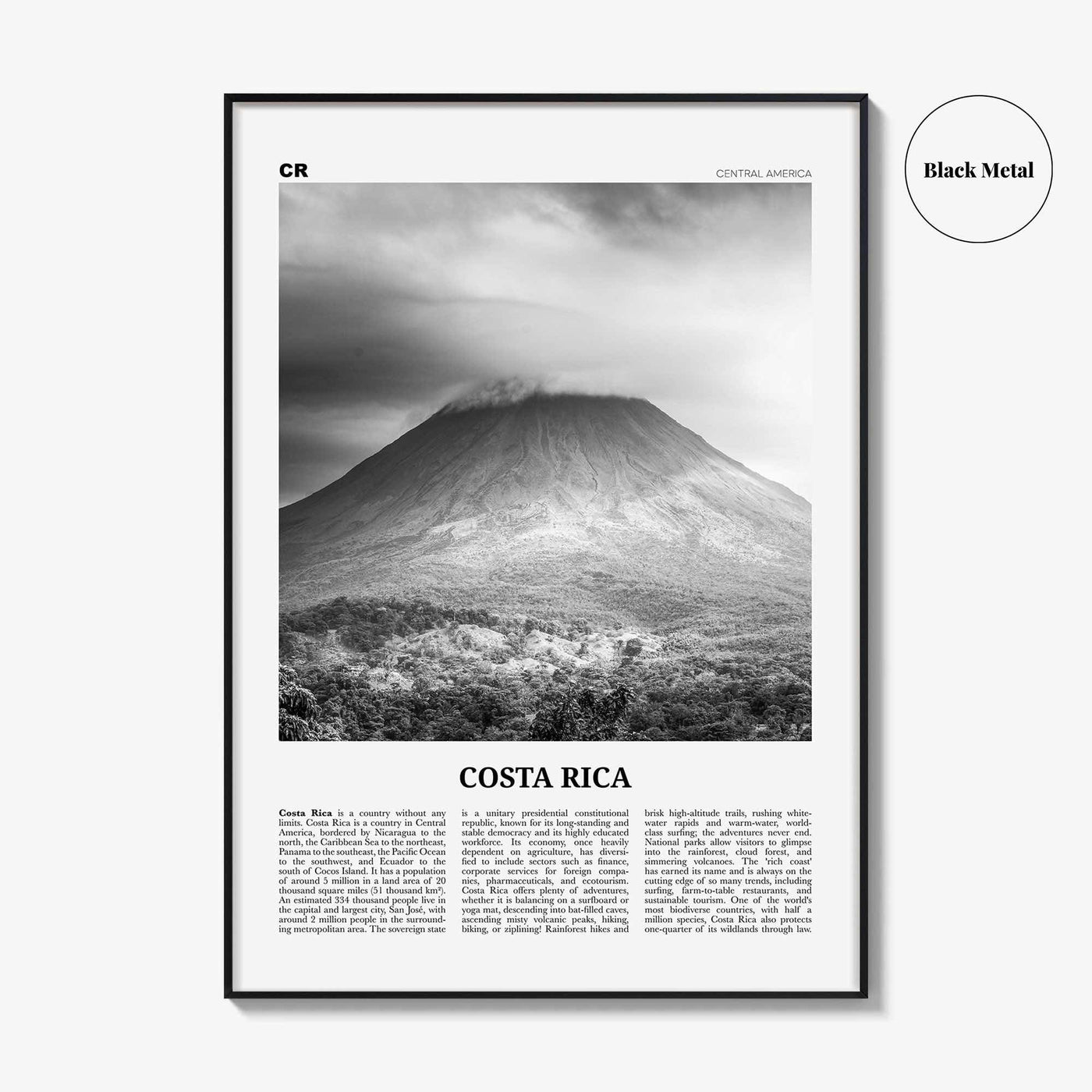 Costa Rica Print Black and White No 3, Costa Rica Wall Art, Costa Rica Poster, Costa Rica Photo, Costa Rica Wall Decor, San José
