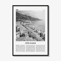 Côte d’Azur Print Black and White, Côte d’Azur Wall Art, Côte d’Azur Poster, Côte d’Azur Photo, France, Côte d'Azur, French Riviera, Azure