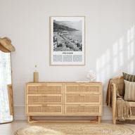 Cote d'Azur Travel B&W Poster