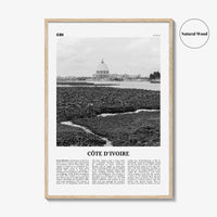 Côte d’Ivoire Print Black and White, Côte d’Ivoire Wall Art, Côte d’Ivoire Poster, Côte d’Ivoire Photo, Ivory Coast Print Black and White