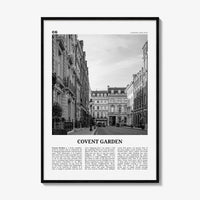 Covent Garden Print Black and White, Covent Garden Wall Art, Covent Garden Poster, Covent Garden Photo, Covent Garden Décor, London, England