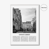 Covent Garden Print Black and White, Covent Garden Wall Art, Covent Garden Poster, Covent Garden Photo, Covent Garden Décor, London, England