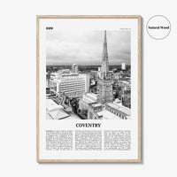 Coventry Print Black and White, Coventry Wall Art, Coventry Poster, Coventry Photo, Coventry Wall Decor, England, UK, United Kingdom, Europe