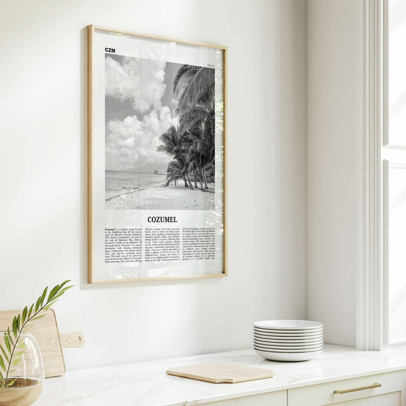 Cozumel Print Black and White, Cozumel Wall Art, Cozumel Poster, Cozumel Photo, Cozumel Wall Décor, Travel Poster Print, Mexico