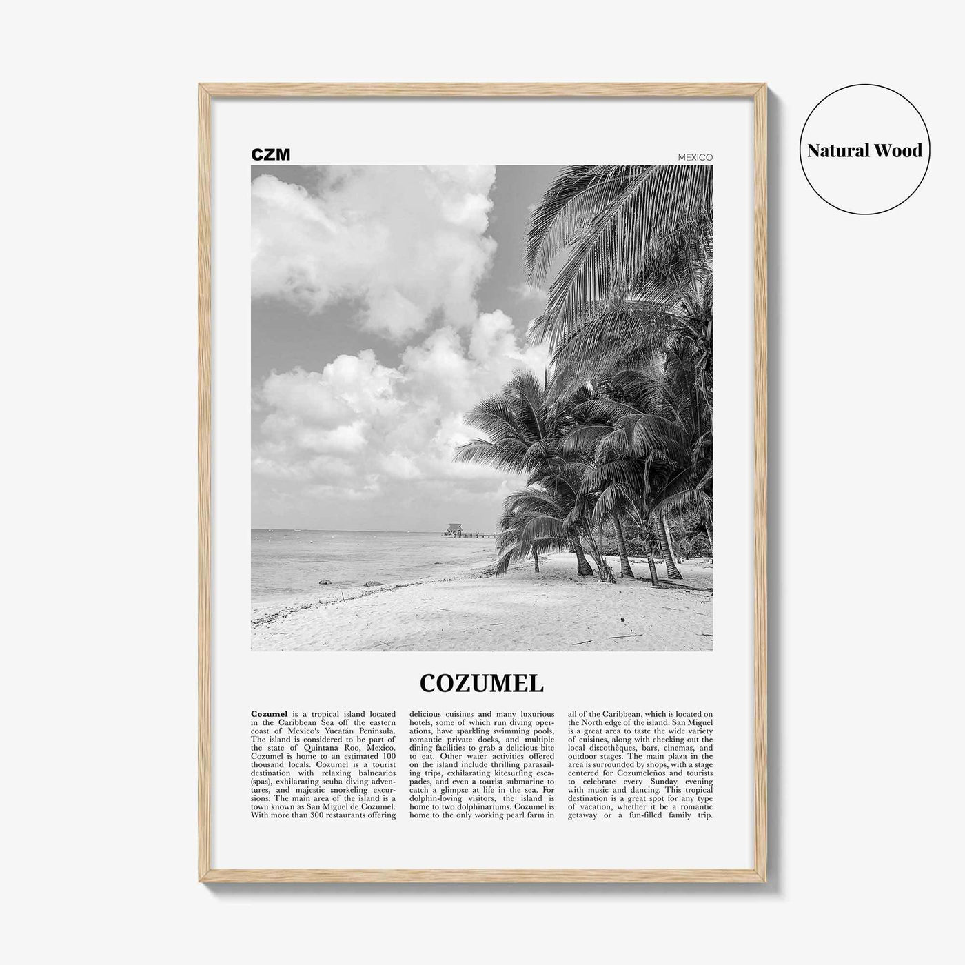 Cozumel Print Black and White, Cozumel Wall Art, Cozumel Poster, Cozumel Photo, Cozumel Wall Décor, Travel Poster Print, Mexico