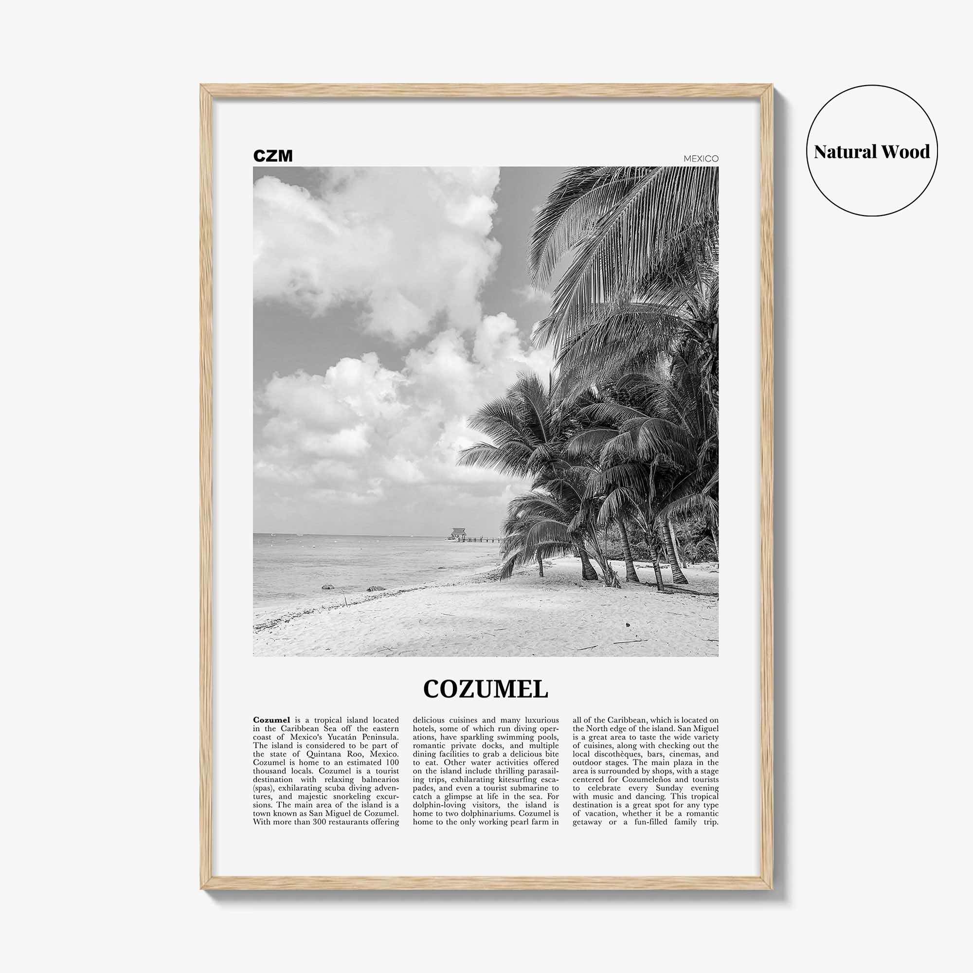 Cozumel Print Black and White, Cozumel Wall Art, Cozumel Poster, Cozumel Photo, Cozumel Wall Décor, Travel Poster Print, Mexico