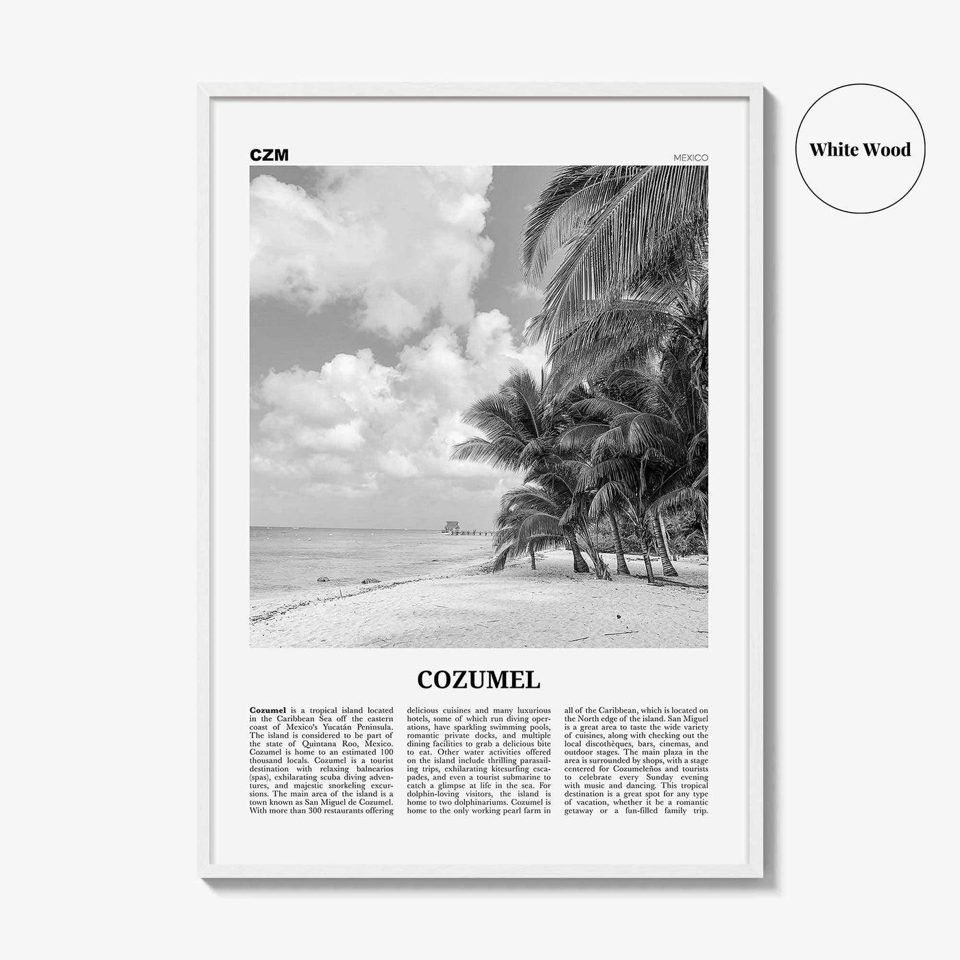 Cozumel Print Black and White, Cozumel Wall Art, Cozumel Poster, Cozumel Photo, Cozumel Wall Décor, Travel Poster Print, Mexico