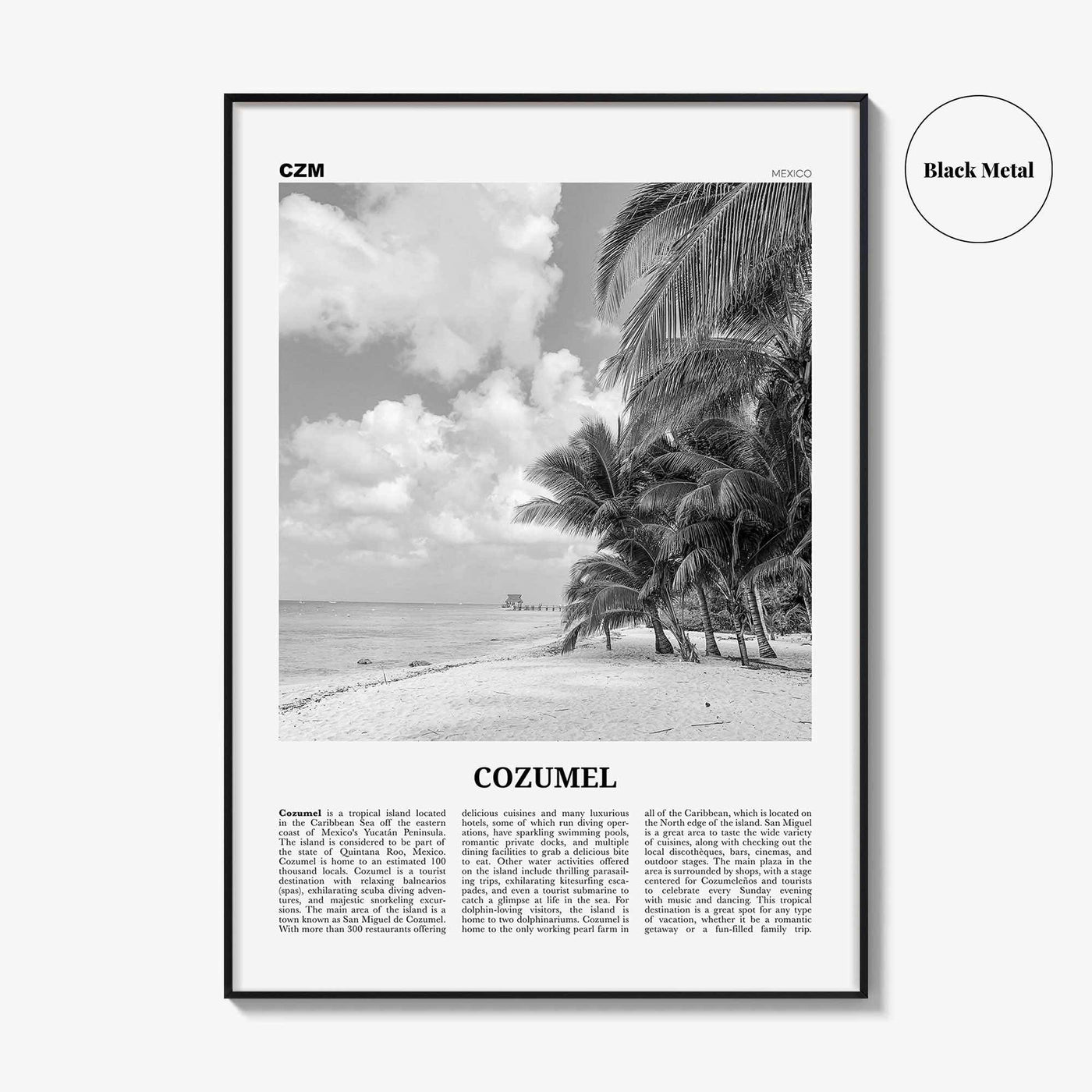 Cozumel Print Black and White, Cozumel Wall Art, Cozumel Poster, Cozumel Photo, Cozumel Wall Décor, Travel Poster Print, Mexico