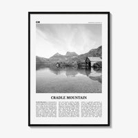 Cradle Mountain Print Black and White, Cradle Mountain Wall Art, Cradle Mountain Poster, Cradle Mountain Photo, Tasmania, Australia