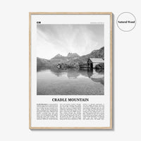 Cradle Mountain Print Black and White, Cradle Mountain Wall Art, Cradle Mountain Poster, Cradle Mountain Photo, Tasmania, Australia