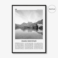 Cradle Mountain Print Black and White, Cradle Mountain Wall Art, Cradle Mountain Poster, Cradle Mountain Photo, Tasmania, Australia