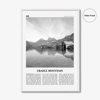 Cradle Mountain Print Black and White, Cradle Mountain Wall Art, Cradle Mountain Poster, Cradle Mountain Photo, Tasmania, Australia