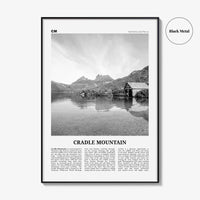 Cradle Mountain Print Black and White, Cradle Mountain Wall Art, Cradle Mountain Poster, Cradle Mountain Photo, Tasmania, Australia