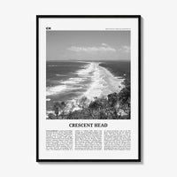 Crescent Head Print Black and White, Crescent Head Art, Crescent Head Poster, Crescent Head Photo, Crescent Head Décor, Crescent Head Map