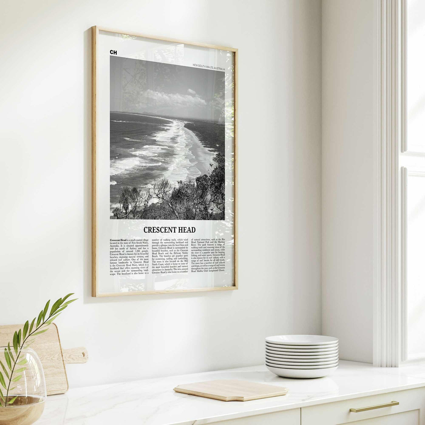 Crescent Head Print Black and White, Crescent Head Art, Crescent Head Poster, Crescent Head Photo, Crescent Head Décor, Crescent Head Map