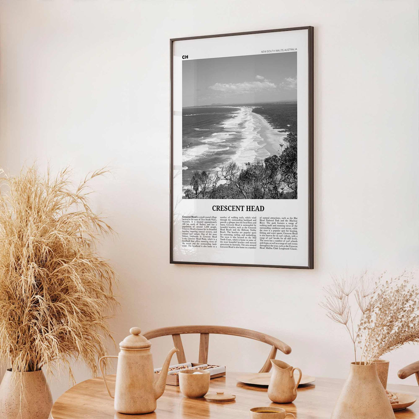 Crescent Head Print Black and White, Crescent Head Art, Crescent Head Poster, Crescent Head Photo, Crescent Head Décor, Crescent Head Map