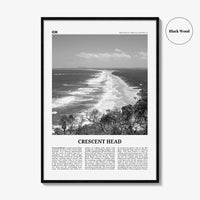 Crescent Head Print Black and White, Crescent Head Art, Crescent Head Poster, Crescent Head Photo, Crescent Head Décor, Crescent Head Map