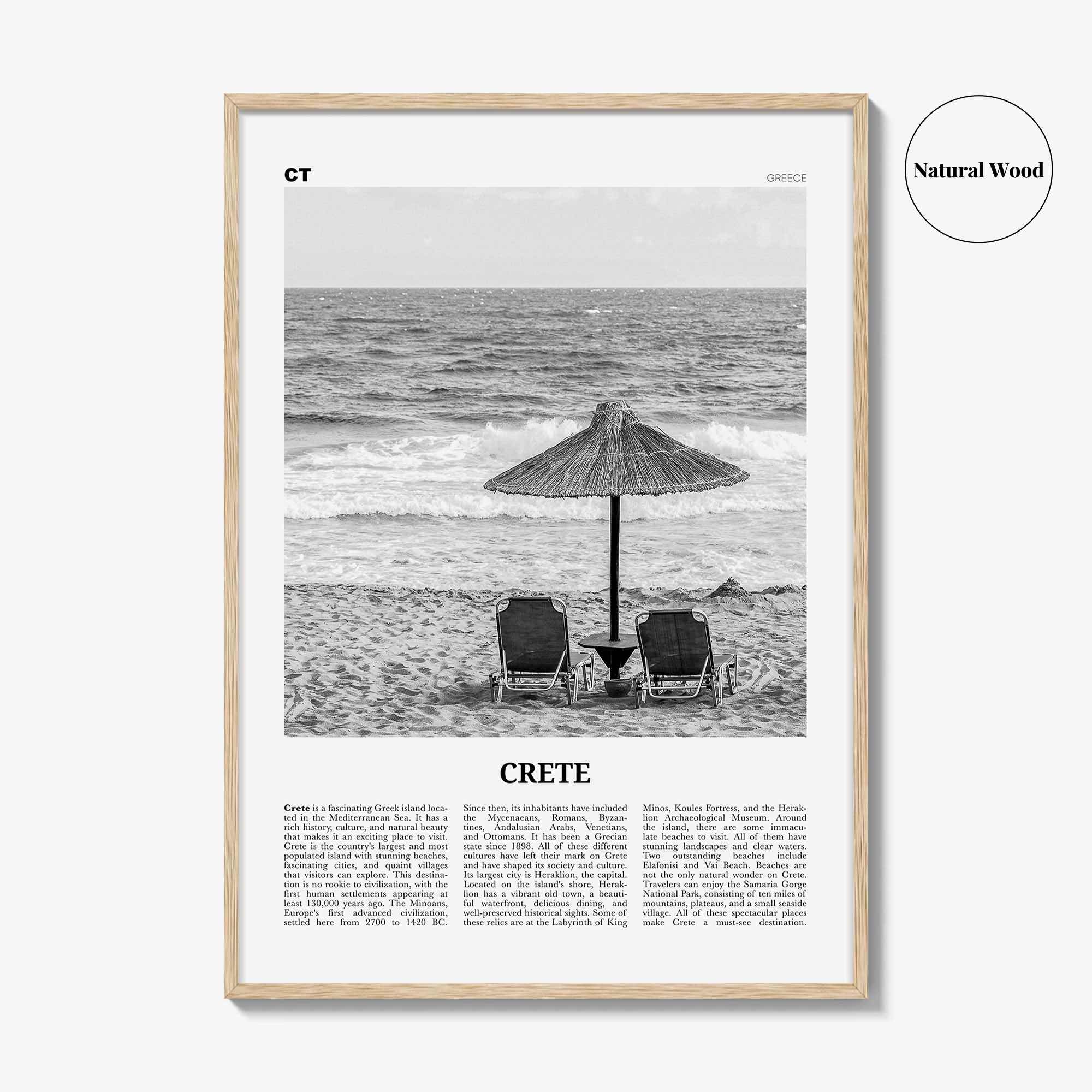 Crete Print Black and White, Crete Wall Art, Crete Poster, Crete Photo, Crete Wall Décor, Κρήτη, Kríti, Krḗtē, Greek, Crete Island