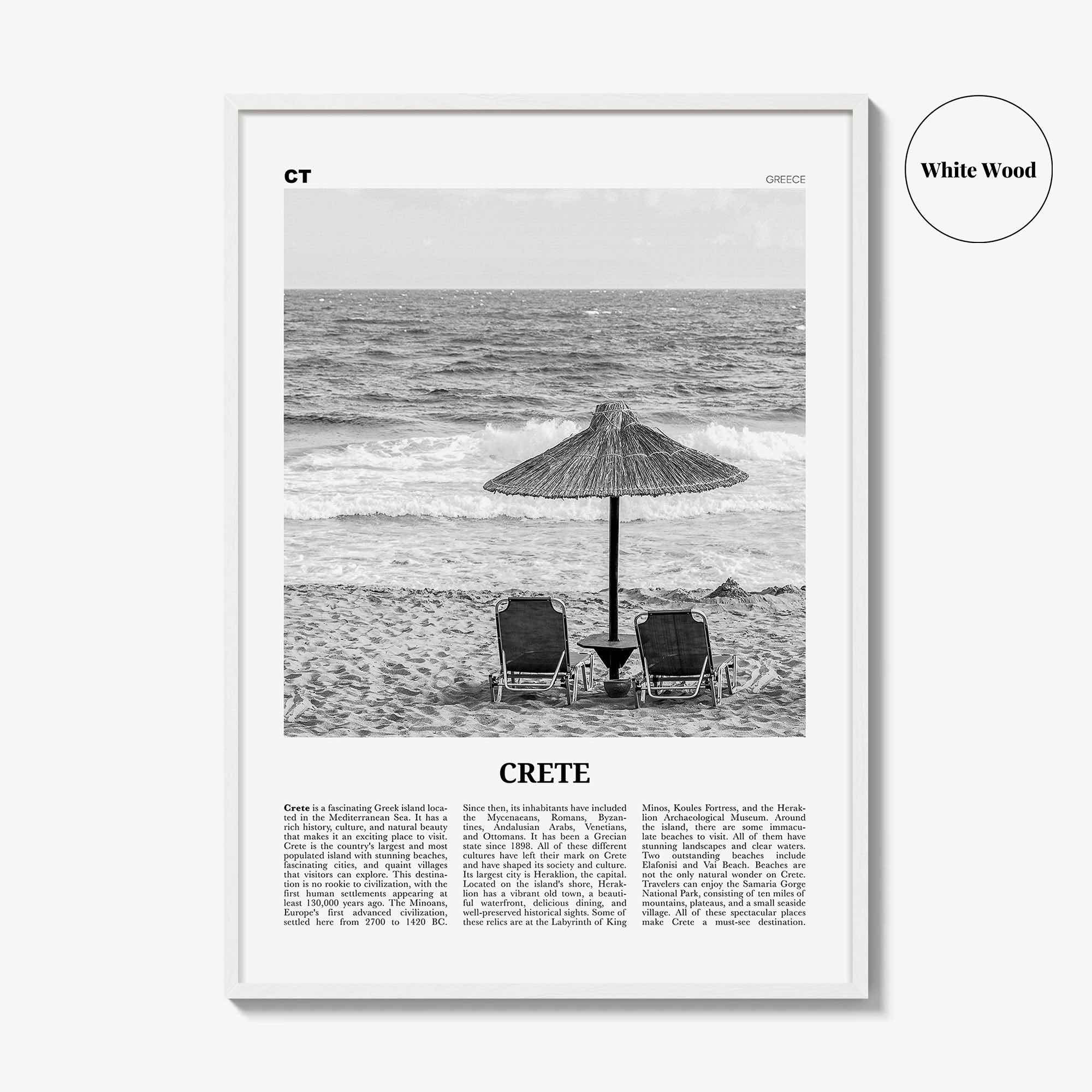 Crete Print Black and White, Crete Wall Art, Crete Poster, Crete Photo, Crete Wall Décor, Κρήτη, Kríti, Krḗtē, Greek, Crete Island