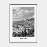 Croatia Portrait B&W Poster