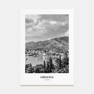 Croatia Portrait B&W Poster