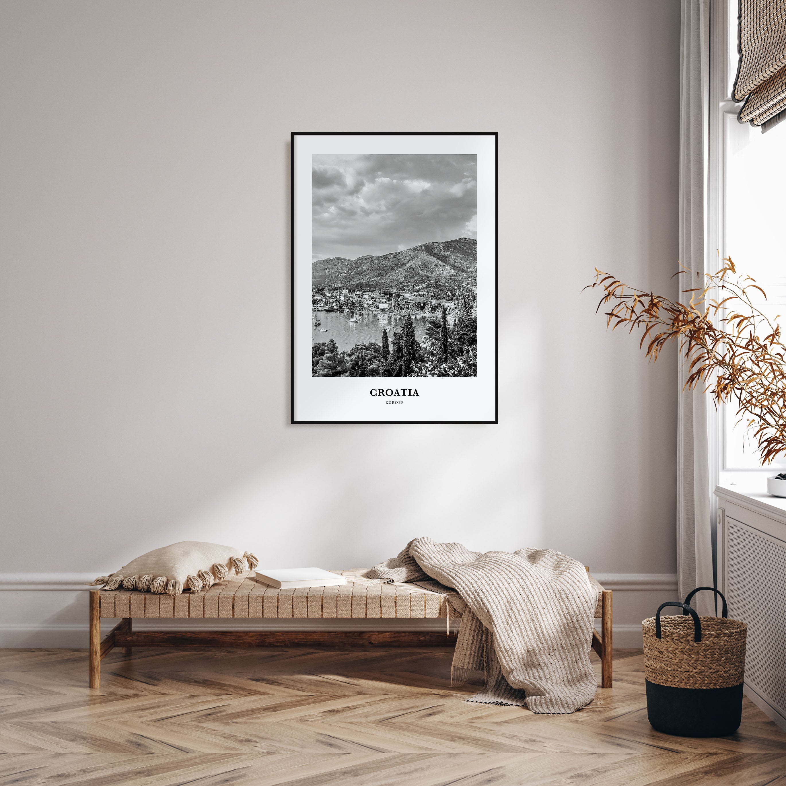 Croatia Portrait B&W Poster