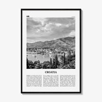 Croatia Print Black and White, Croatia Wall Art, Croatia Poster, Croatia Photo, Croatia Wall Decor, Hrvatska, Zagreb, Balkan