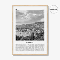 Croatia Print Black and White, Croatia Wall Art, Croatia Poster, Croatia Photo, Croatia Wall Decor, Hrvatska, Zagreb, Balkan