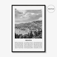 Croatia Print Black and White, Croatia Wall Art, Croatia Poster, Croatia Photo, Croatia Wall Decor, Hrvatska, Zagreb, Balkan