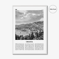Croatia Print Black and White, Croatia Wall Art, Croatia Poster, Croatia Photo, Croatia Wall Decor, Hrvatska, Zagreb, Balkan