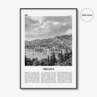 Croatia Print Black and White, Croatia Wall Art, Croatia Poster, Croatia Photo, Croatia Wall Decor, Hrvatska, Zagreb, Balkan