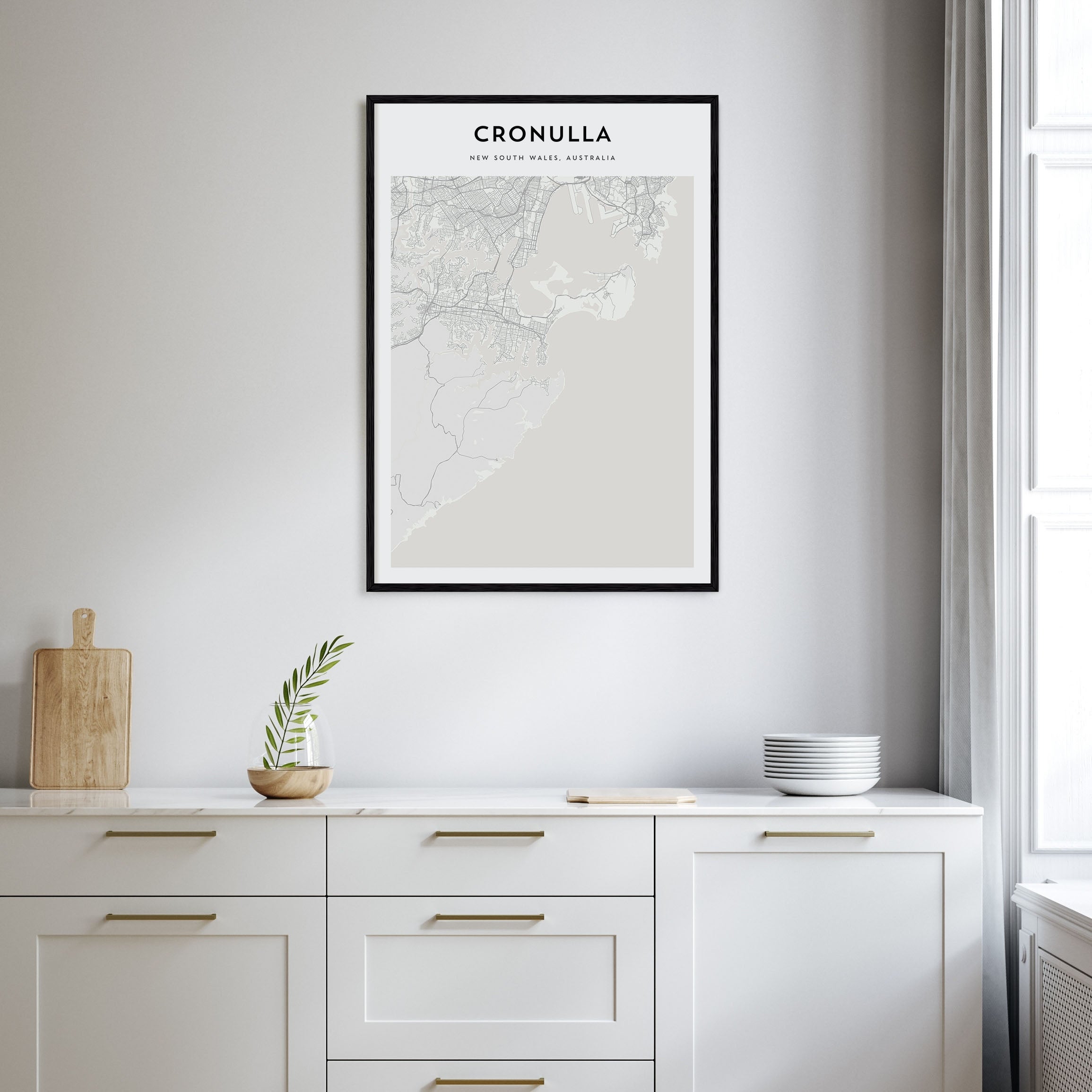 Cronulla Map Portrait Poster