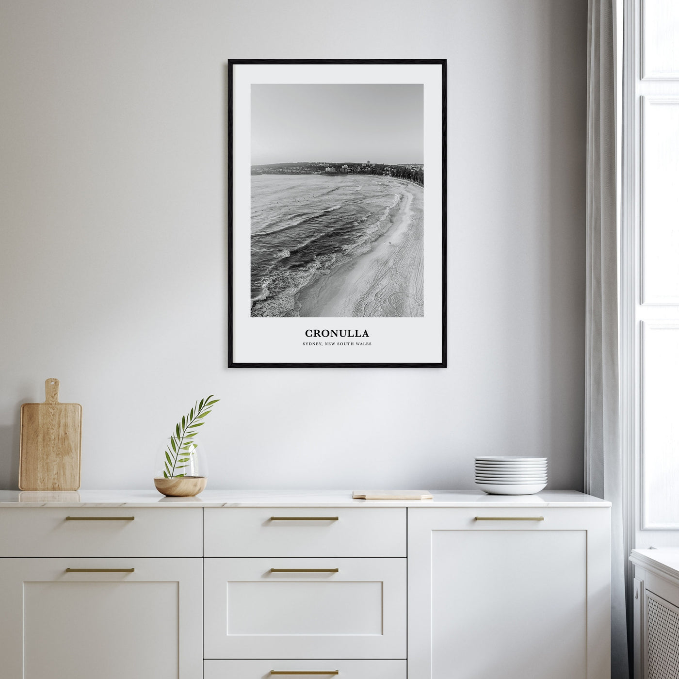 Cronulla Portrait B&W Poster
