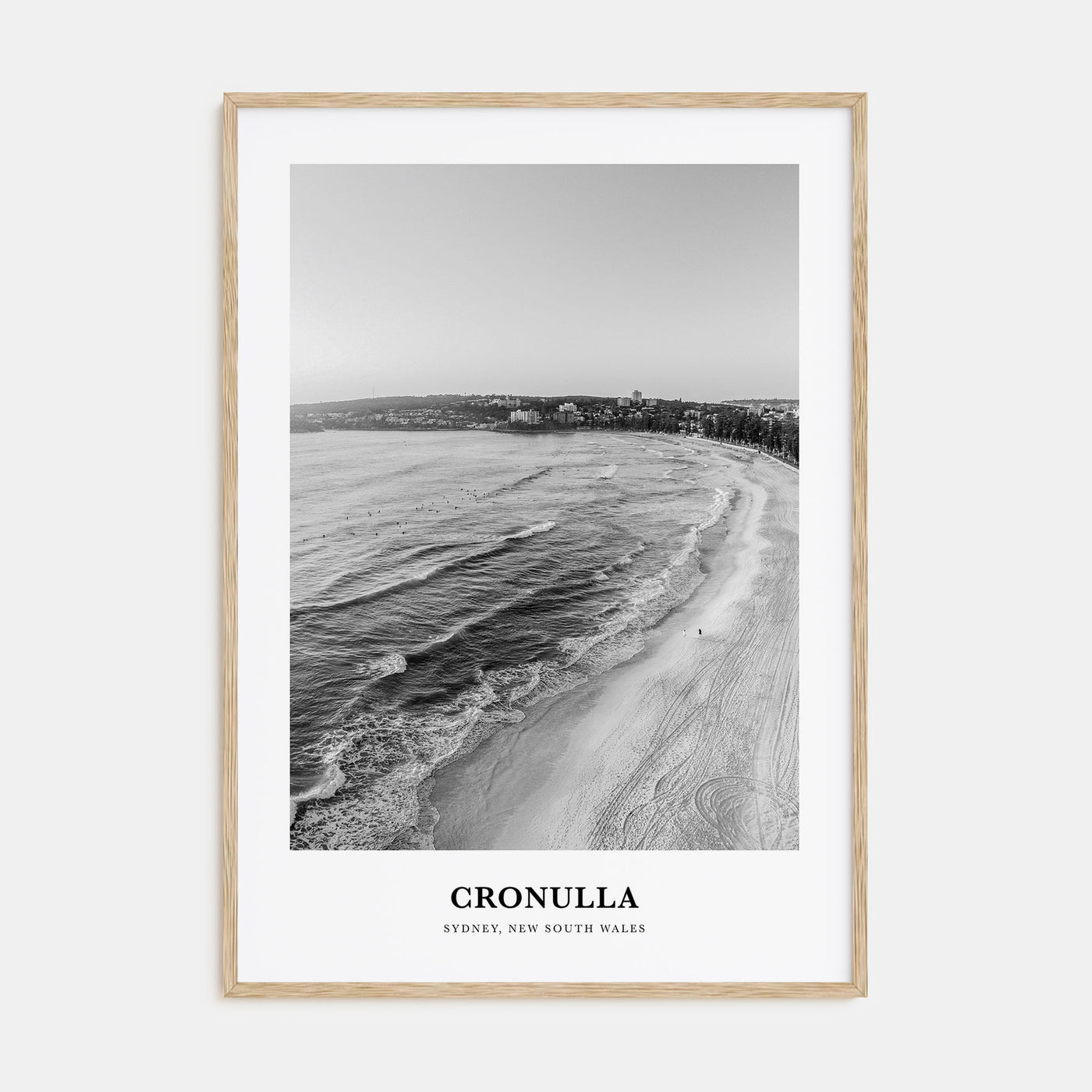 Cronulla Portrait B&W Poster
