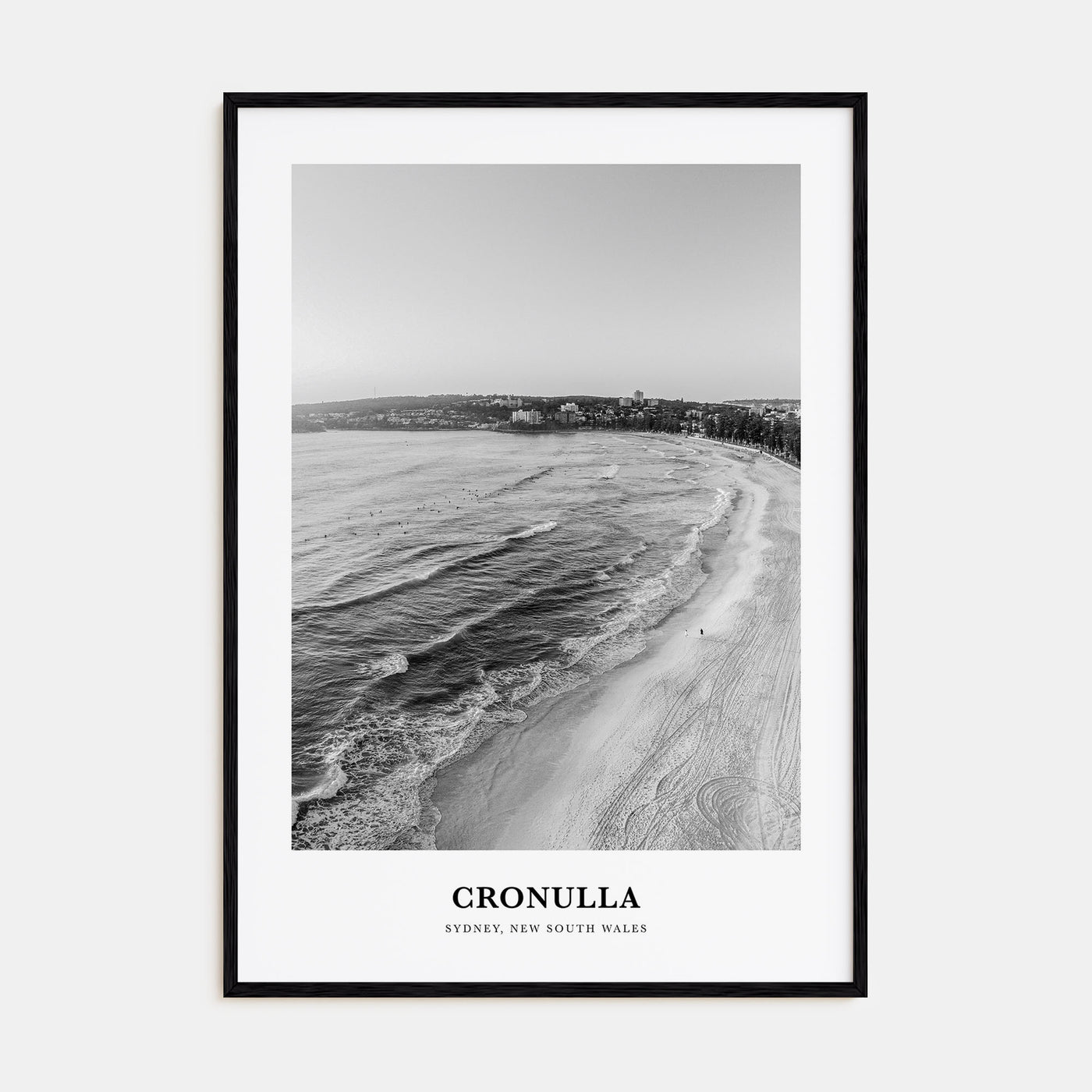 Cronulla Portrait B&W Poster