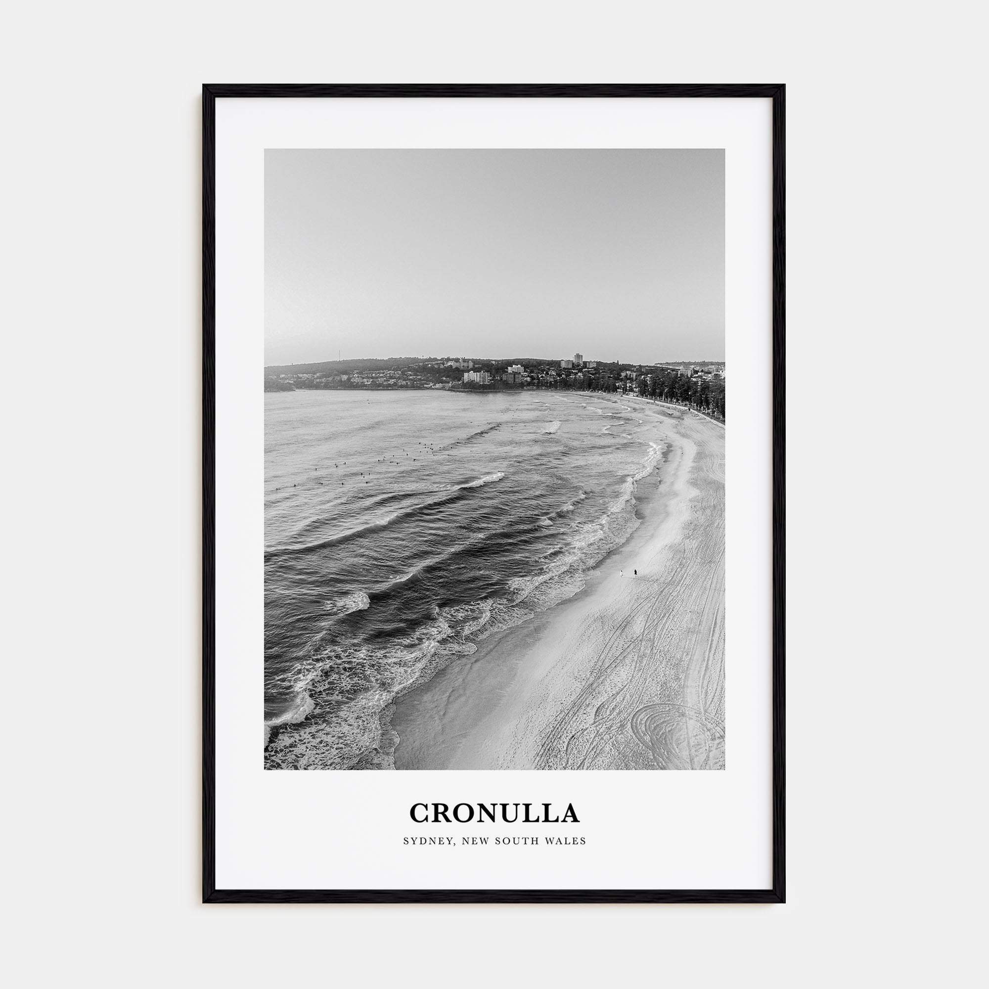 Cronulla Portrait B&W Poster