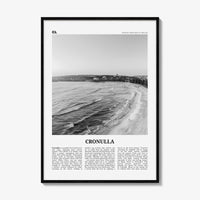 Cronulla Print Black and White, Cronulla Wall Art, Cronulla Poster, Cronulla Photo, Cronulla Wall Décor, Sydney, Australia