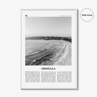 Cronulla Print Black and White, Cronulla Wall Art, Cronulla Poster, Cronulla Photo, Cronulla Wall Décor, Sydney, Australia