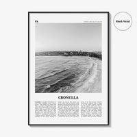 Cronulla Print Black and White, Cronulla Wall Art, Cronulla Poster, Cronulla Photo, Cronulla Wall Décor, Sydney, Australia