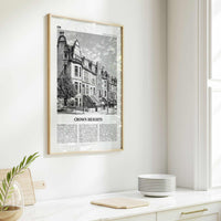 Crown Heights Print Black and White, Crown Heights Wall Art, Crown Heights Poster, Crown Heights Photo, New York, USA, United States