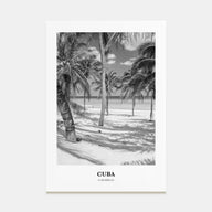 Cuba Portrait B&W No 1 Poster