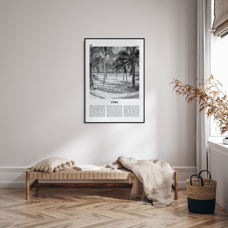 Cuba Travel B&W No 3 Poster