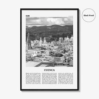 Cuenca Print Black and White Ecuador, Cuenca Wall Art, Cuenca Poster, Cuenca Photo, Cuenca Decor, Santa Ana, Cuatro Ríos, South America