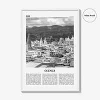 Cuenca Print Black and White Ecuador, Cuenca Wall Art, Cuenca Poster, Cuenca Photo, Cuenca Decor, Santa Ana, Cuatro Ríos, South America